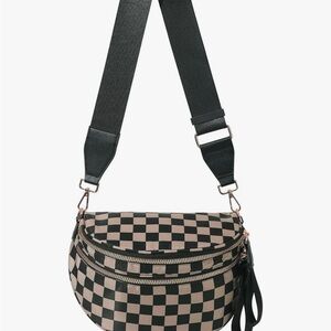 Stylish Checkered Crossbody Bag